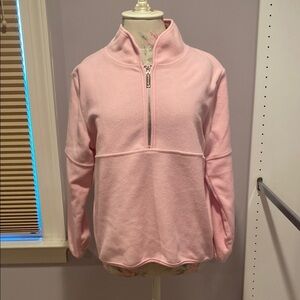 Pink Kids Quarter-Zip Fleece Pullover